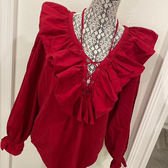 The Limited Tops - Beautiful Garnet Red Blouse